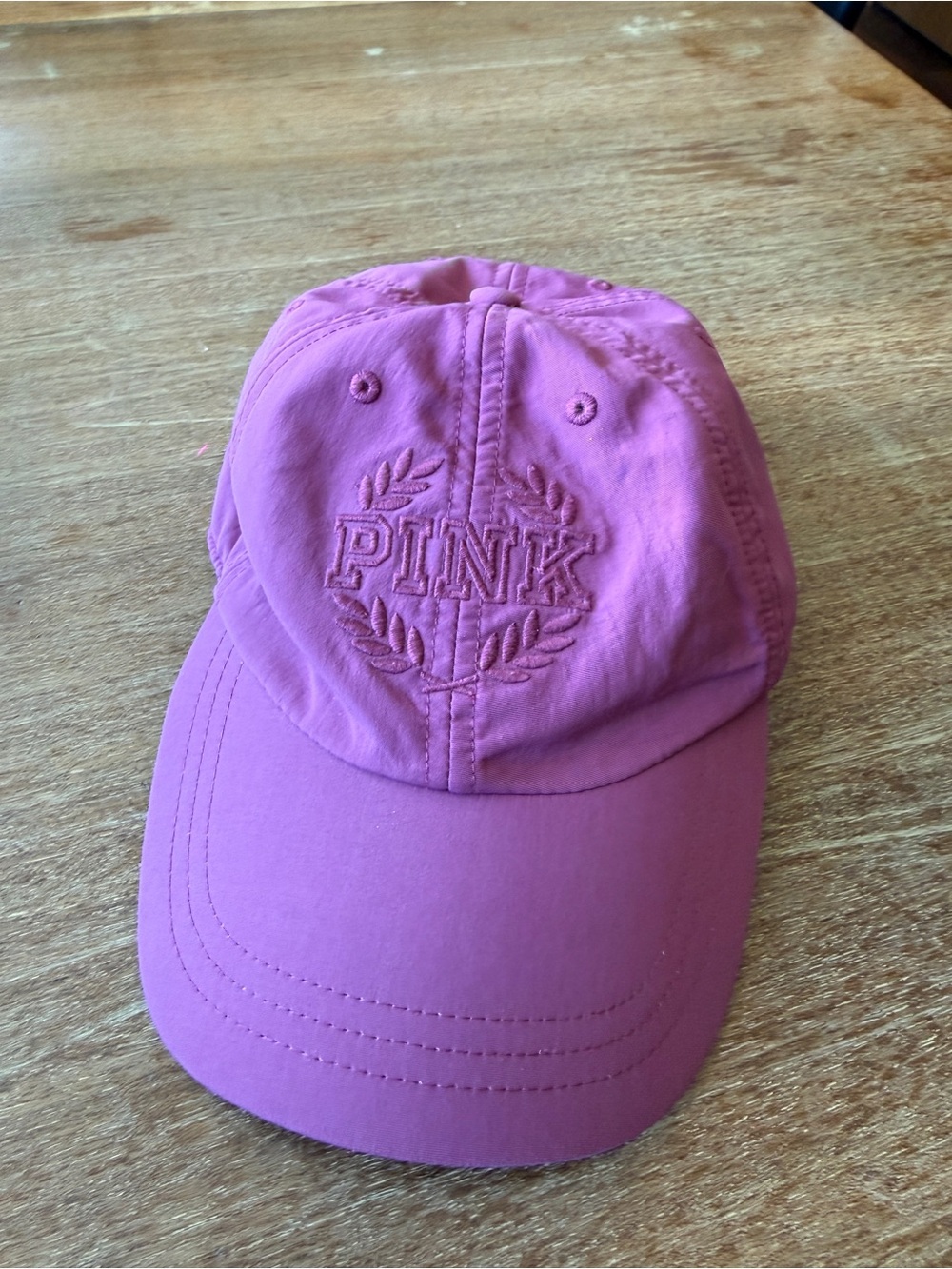 PINK Victoria's Secret Rose Pink Embroidered Baseball Hat